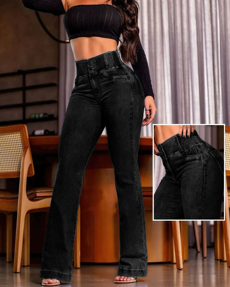 Women's High-Waisted Sculpting Flare Jeans
